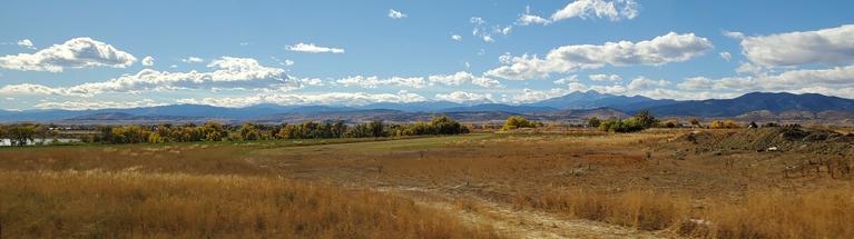 View of the front range from the high plains